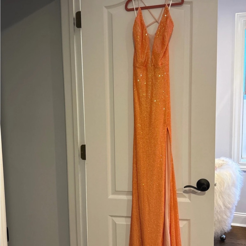 Lulu's high slip evening gown